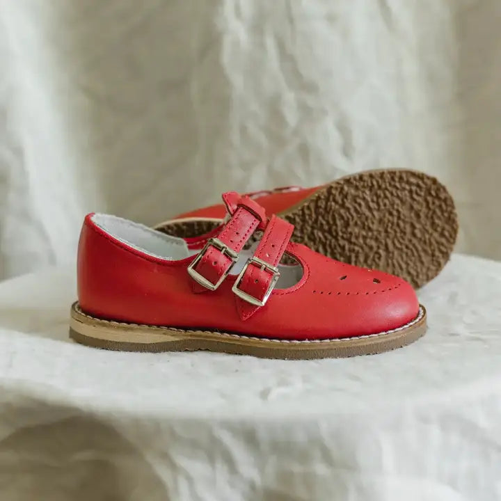 Claire T-Strap - Red - Size 9