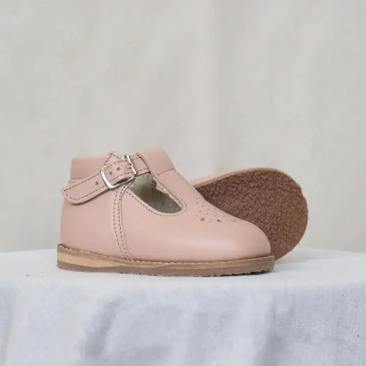 Greta T-Strap - Pink Shell - Size 7