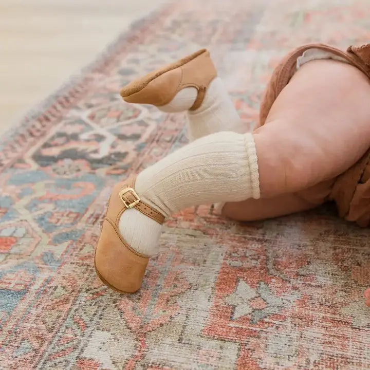 Soft Soled Mary Jane - Tan