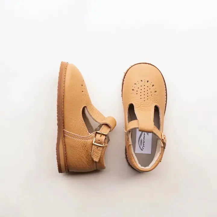 Greta T-Strap - Camel - Size 6